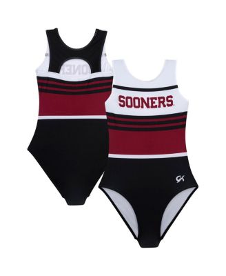 GK Elite - Big Boys and Girls White Oklahoma Sooners Elite Spirit Leotard