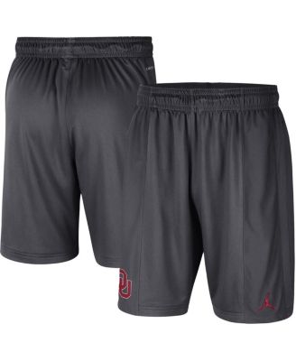 Jordan - Men's Anthracite Oklahoma Sooners Performance Knit Shorts