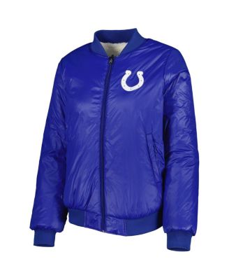 Women's Oatmeal/Royal Indianapolis Colts Switchback Reversible Full-Zip Jacket
