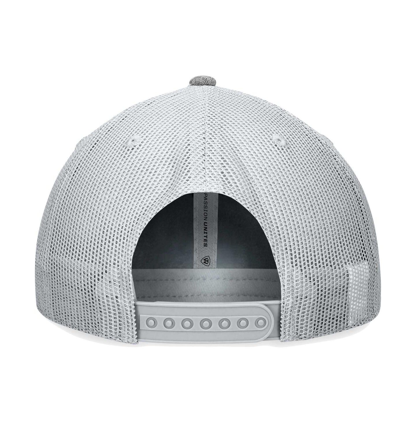 Мужская кепка Top of the World Heather Gray Alabama Crimson Tide Essential Trucker Adjustable Hat — фото 4