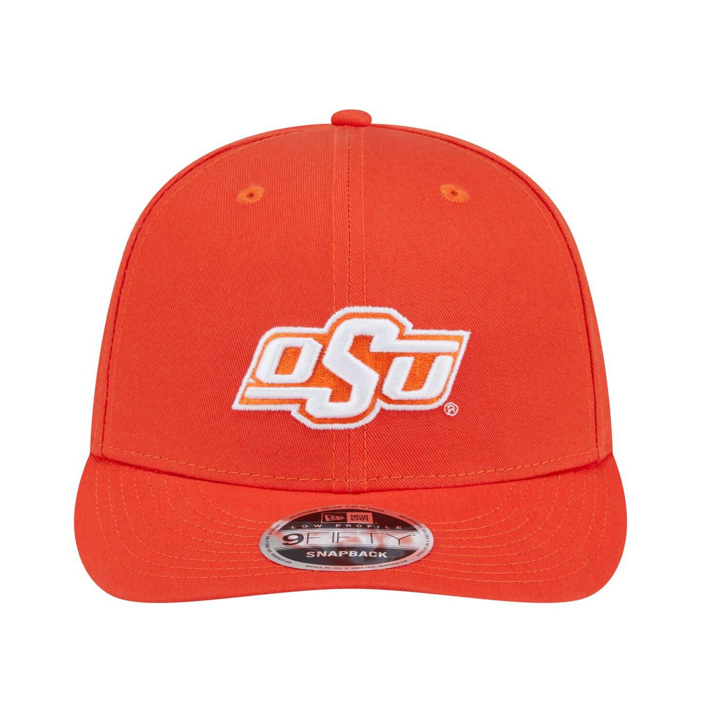 Мужская кепка New Era Orange Oklahoma State Cowboys Low Profile 9FIFTY Snapback Hat — фото 2