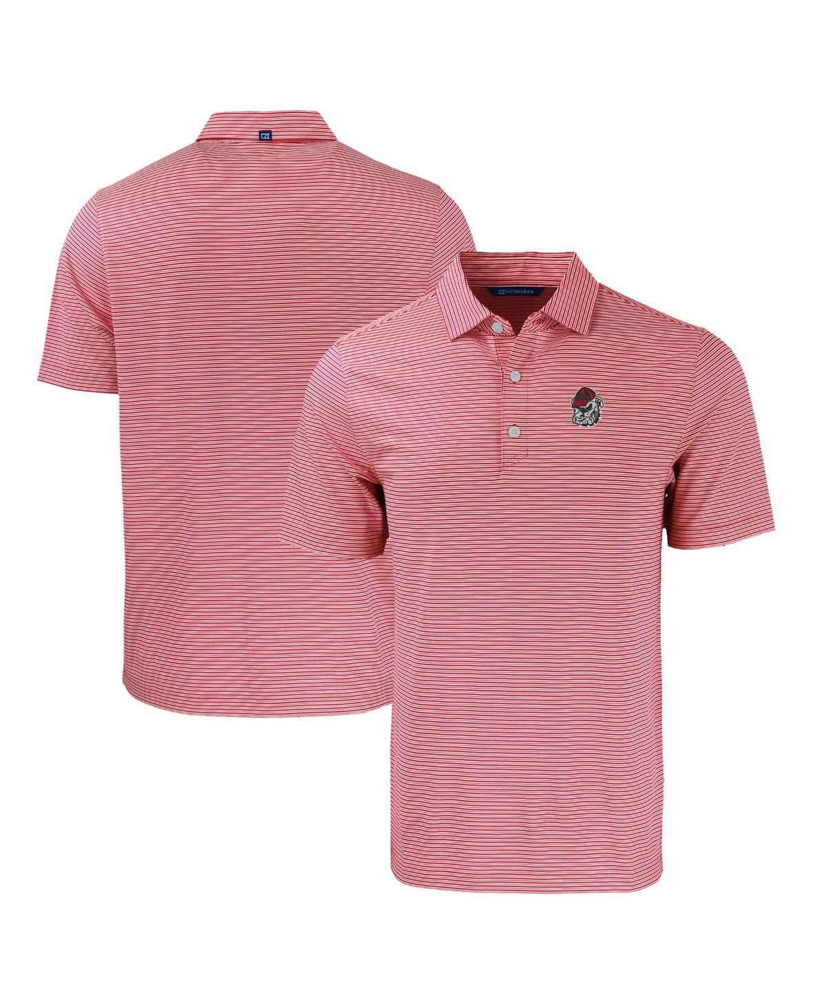 Men's Red/White Georgia Bulldogs Forge Eco Double Stripe Stretch Polo Shirt - Red, White