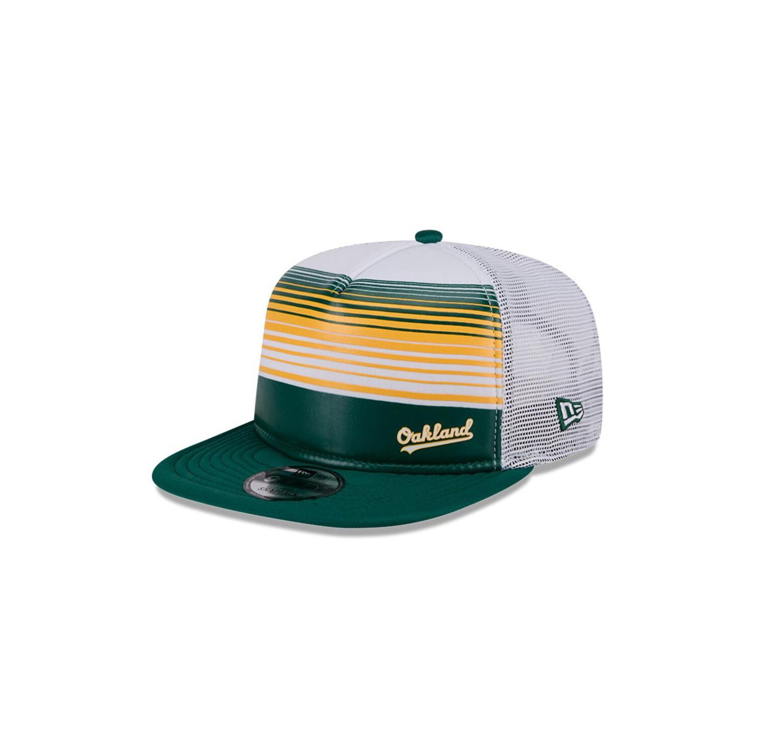 Men's Green Oakland Athletics Cooperstown Collection Team Horizon 9FIFTY A-Frame Trucker Snapback Hat