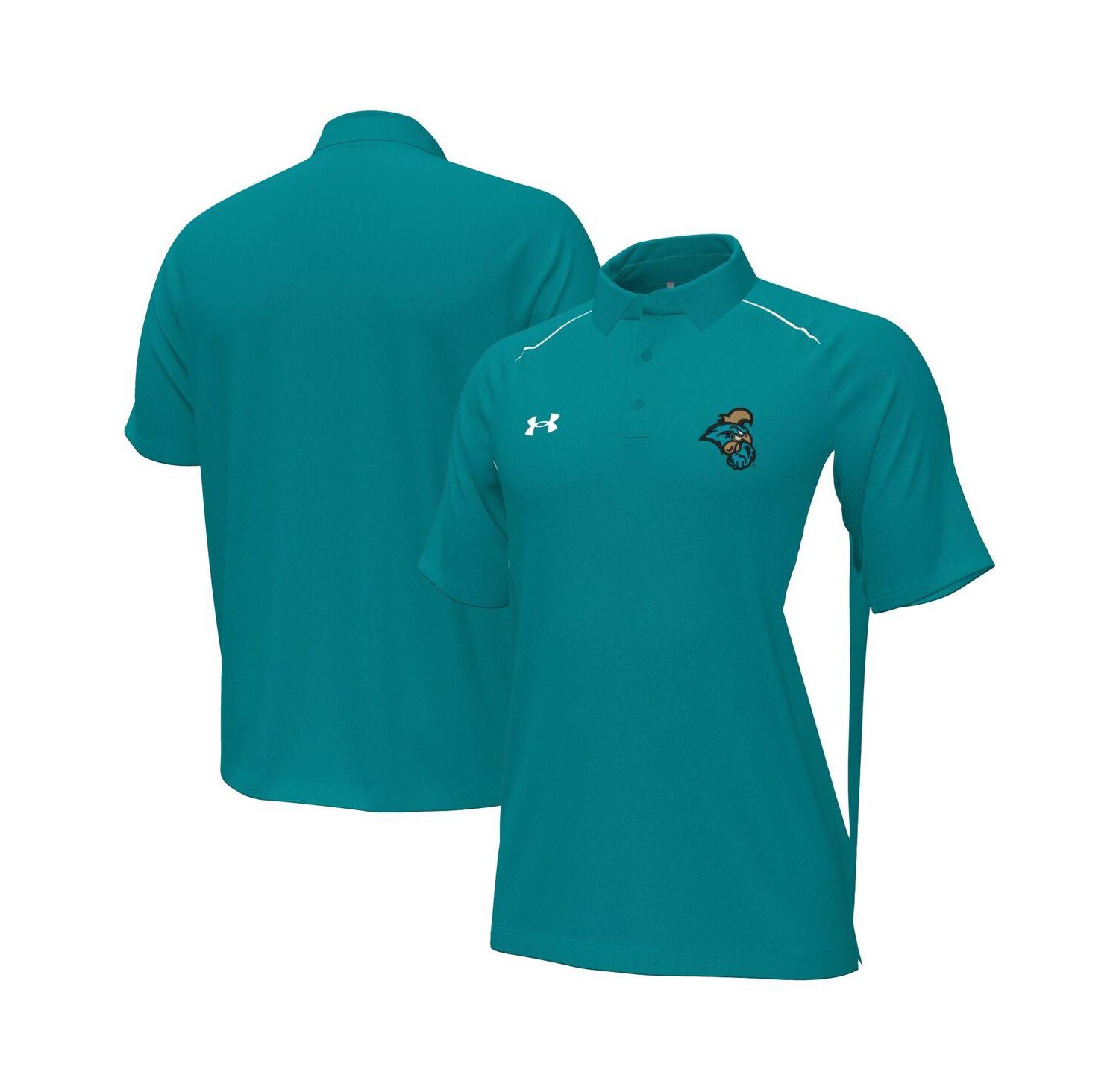 Men's Teal Coastal Carolina Chanticleers Sideline Title Performance Polo Shirt
