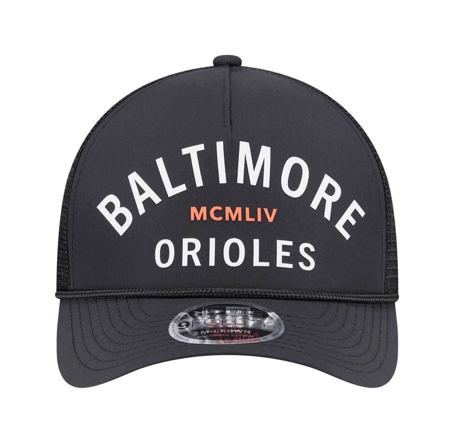 Men's Black Baltimore Orioles Minimalist 9FORTY A-Frame Adjustable Hat