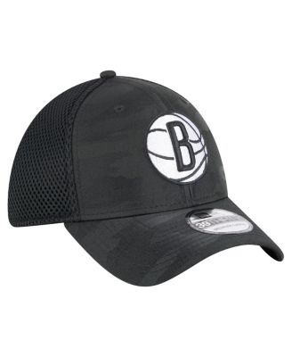 Men's Black Brooklyn Nets Subtle Camo 39THIRTY Flex Hat
