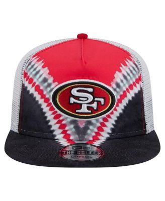 Men's Scarlet/Black San Francisco 49ers Throwback Dye Golfer Snapback Hat