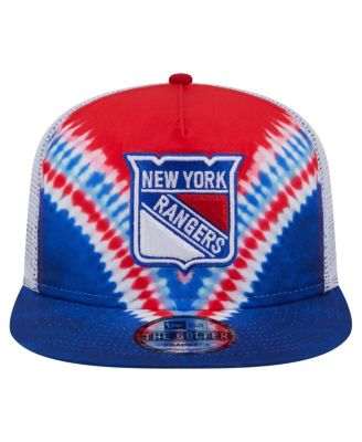 Men's Blue/Red New York Rangers Throwback V-Dye Adjustable Golfer Hat