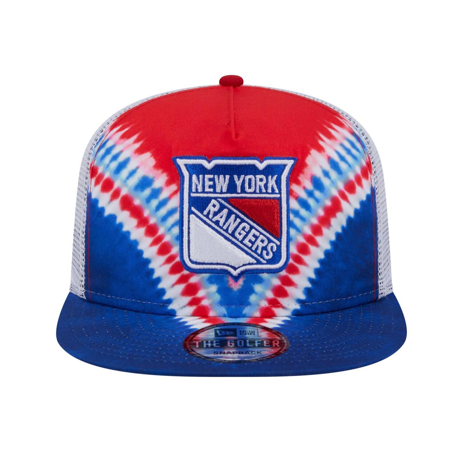 Men's Blue/Red New York Rangers Throwback V-Dye Adjustable Golfer Hat
