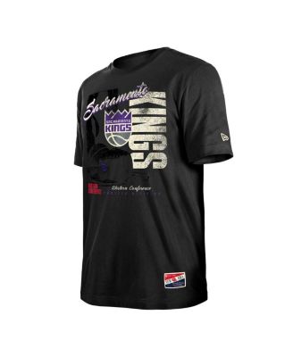 Men's Black Sacramento Kings Distressed Throwback Vintage Color Pack T-Shirt