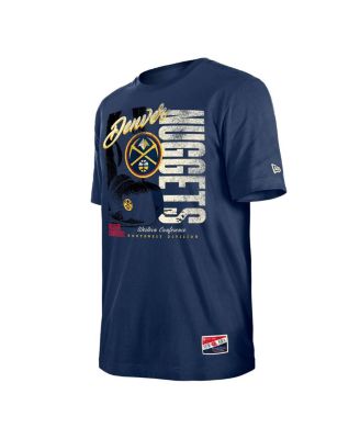 Men's Navy Denver Nuggets Distressed Throwback Vintage Color Pack T-Shirt