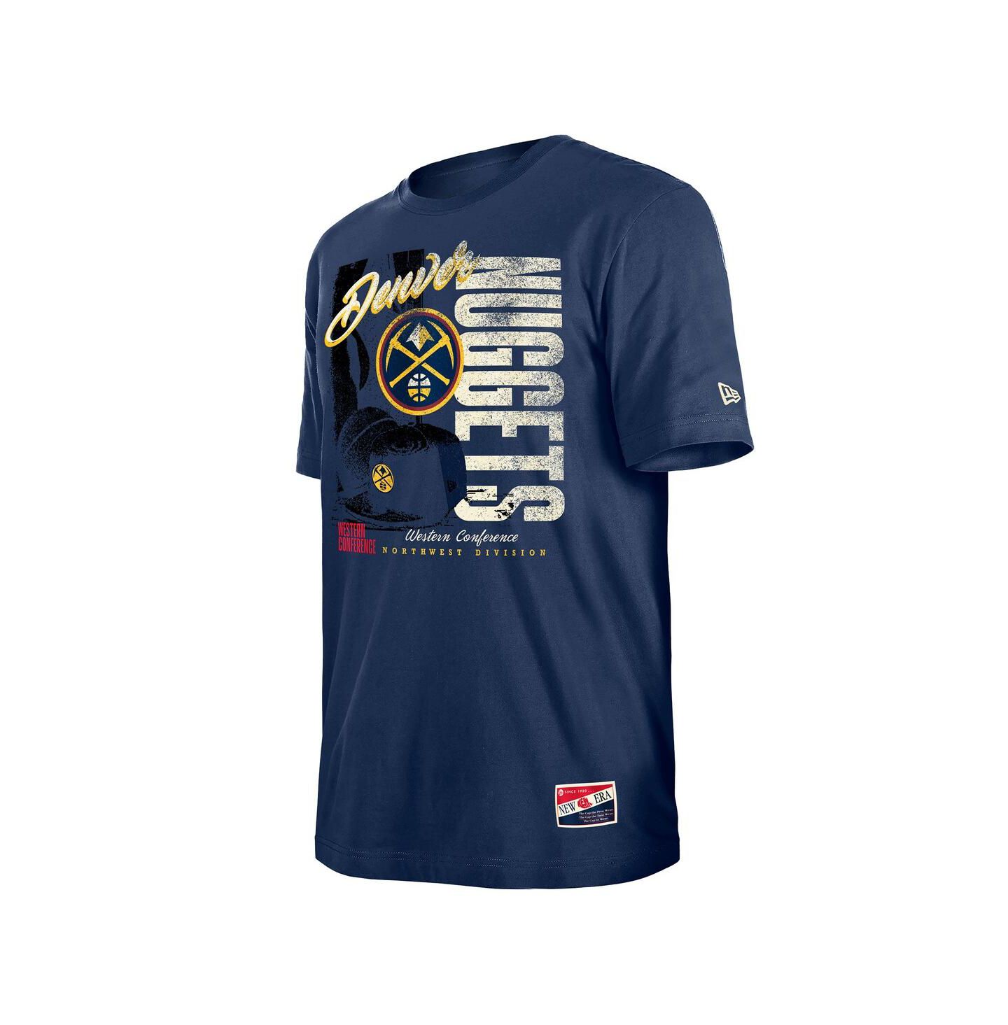 Мужские футболки New Era Navy Denver Nuggets Distressed Throwback Vintage Color Pack — фото 2