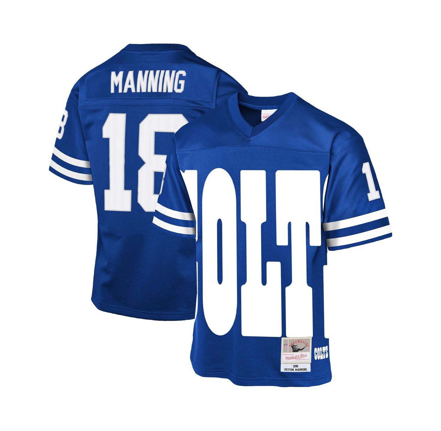 Big Boys and Girls Peyton Manning Royal Indianapolis Colts 1998 Throwback Fashion Jersey