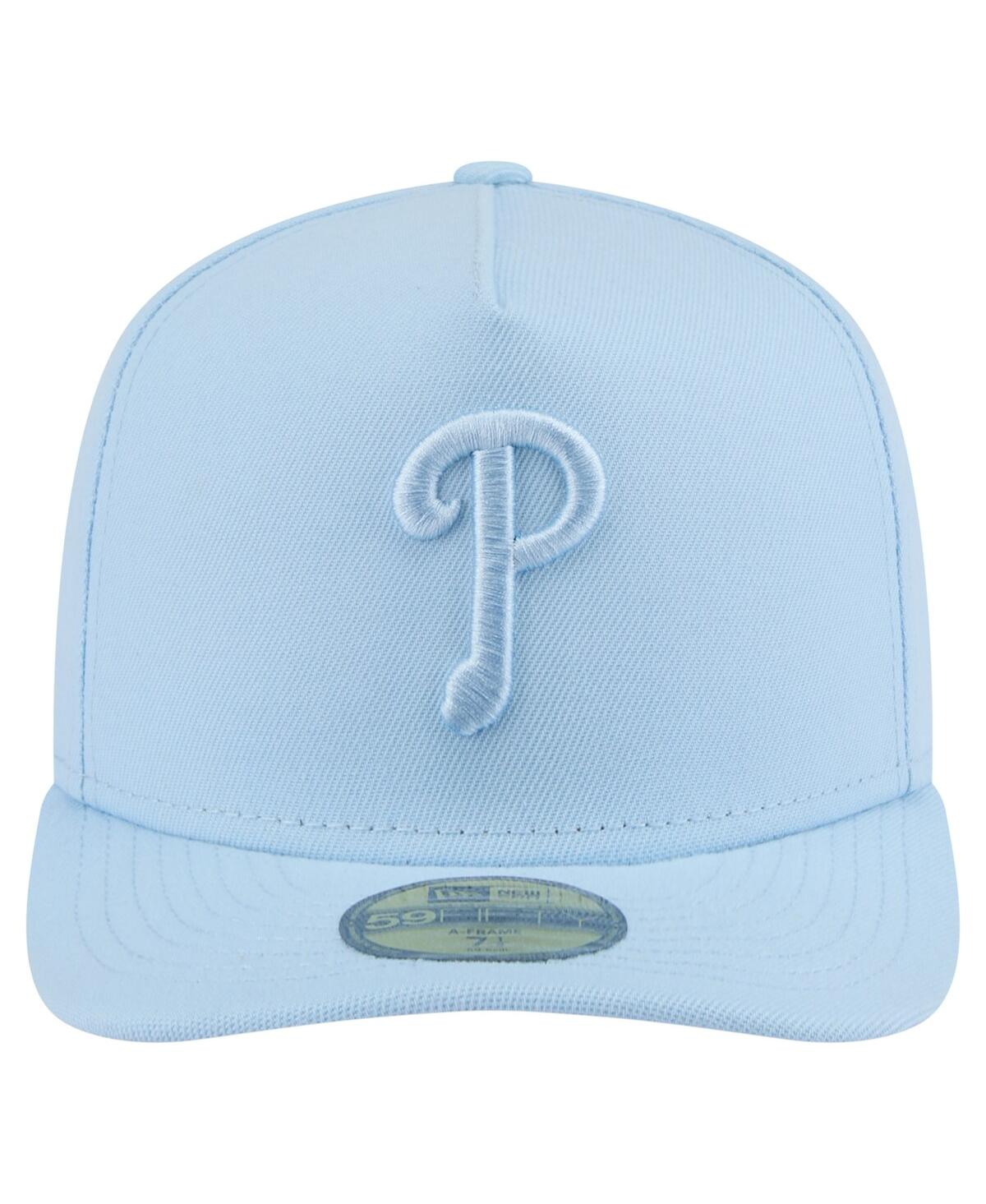 New Era Men's Light Blue Philadelphia Phillies Color Pack A-frame 59fifty Fitted Hat