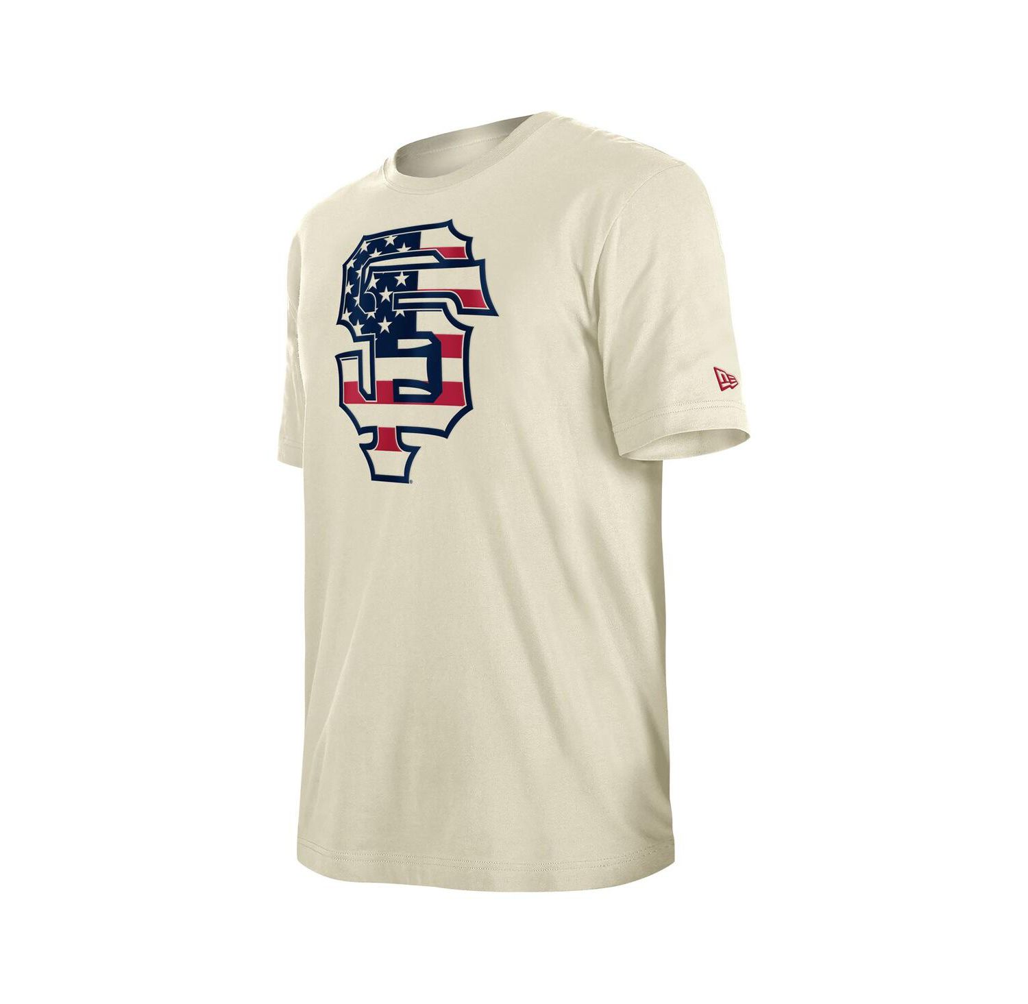 Men's Cream San Francisco Giants Americana Flag Fill T-Shirt