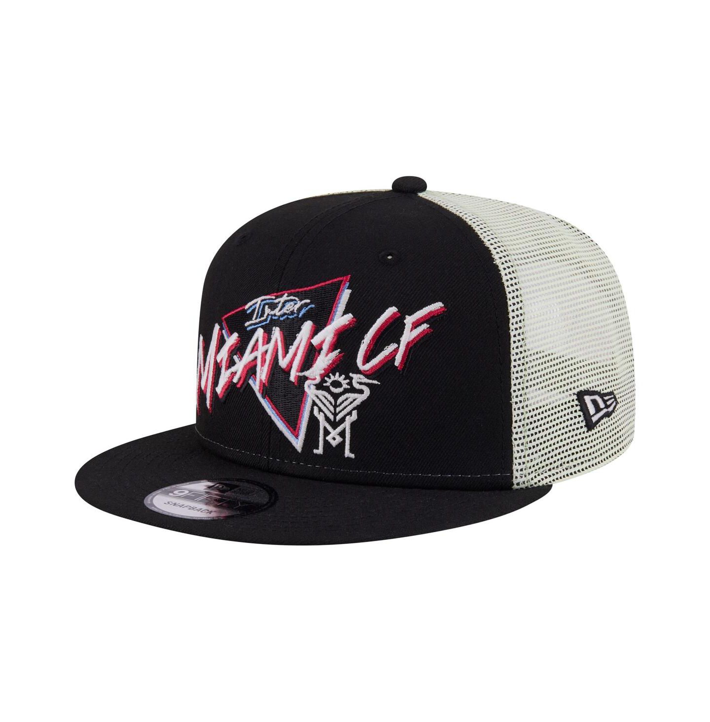 Мужская кепка New Era Black Inter Miami CF Neon 9FIFTY Snapback Hat — фото 1