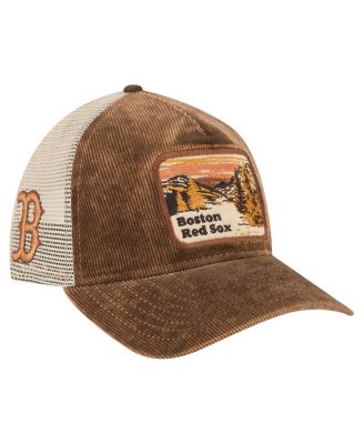 New Era - Men's Dark Brown Boston Red Sox Vintage Landscape 9TWENTY A-Frame Adjustable Trucker Hat
