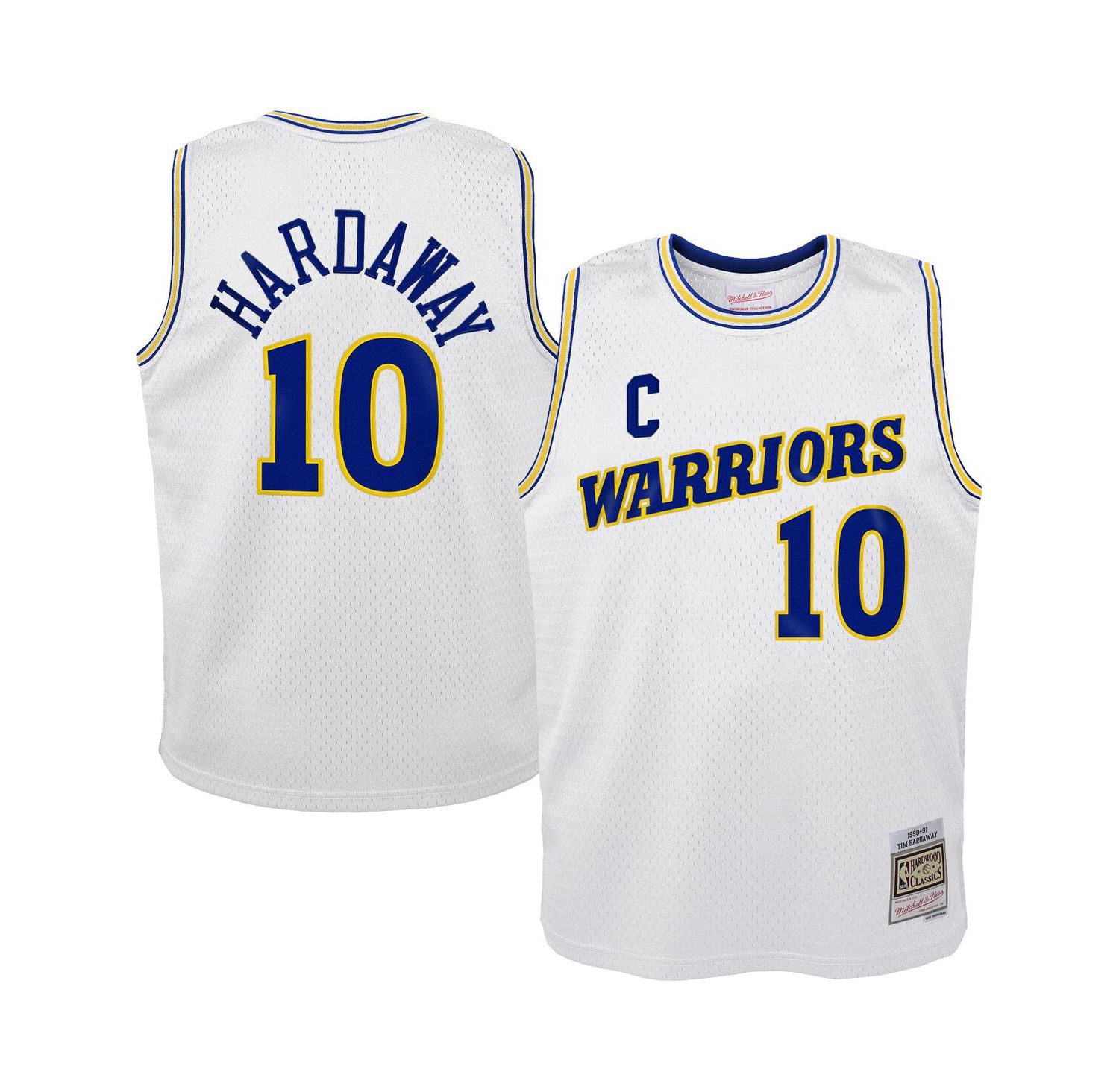 Big Boys and Girls White Tim Hardaway Golden State Warriors 1990-91 Hardwood Classics Swingman Throwback Home Jersey