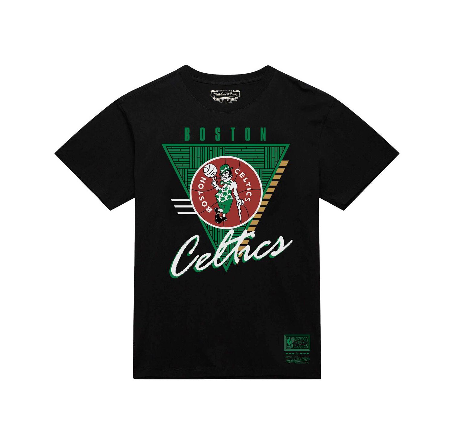 Men's Black Boston Celtics Worldwide Collection Tri-Logo T-Shirt