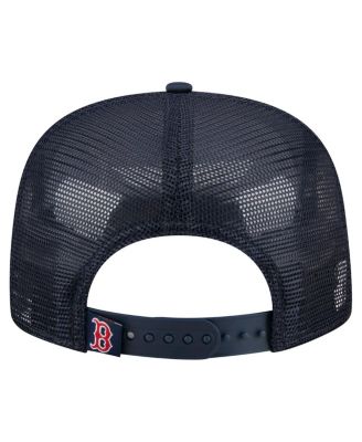 Men's Navy Boston Red Sox Retro Satin Script Golfer Adjustable Hat