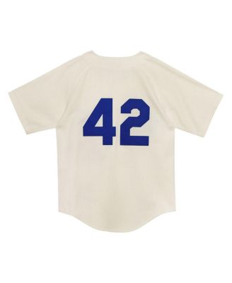 Little Boys and Girls Cream Jackie Robinson Brooklyn Dodgers 1955 Authentic Jersey