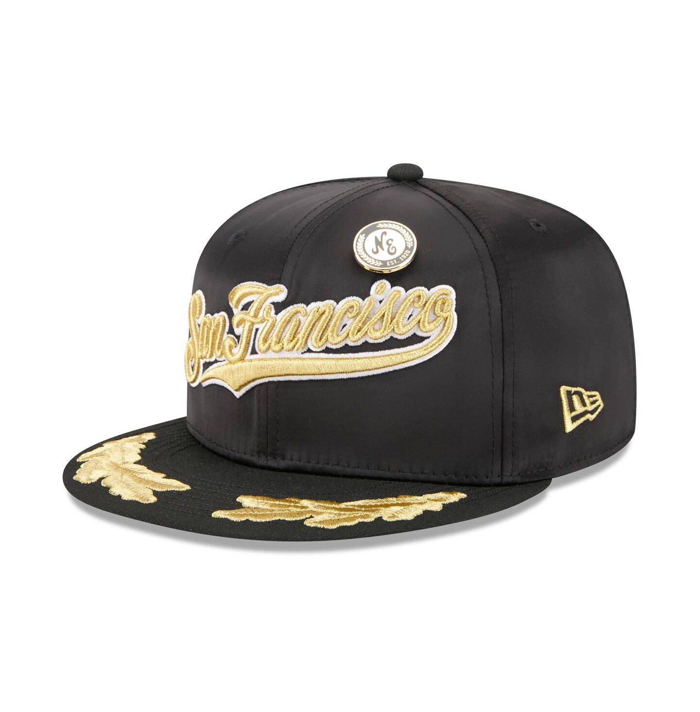Мужская кепка New Era Black San Francisco Giants 2025 59FIFTY Day Gold Leaf 59FIFTY Fitted Hat — фото 1