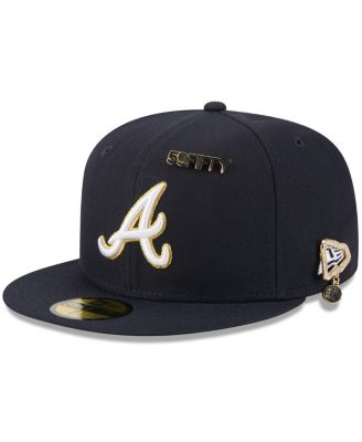 New Era - Men's Navy Atlanta Braves 2025 59FIFTY Day 59FIFTY Fitted with Pins Hat