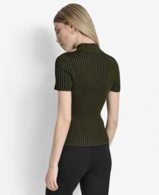 Women's Transfer Rib Mock-Neck Sweater