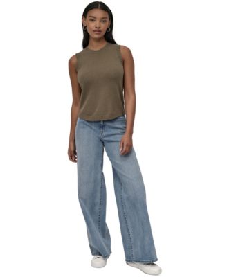 Women's Cotton Boucl&eacute; Sleeveless Sweater