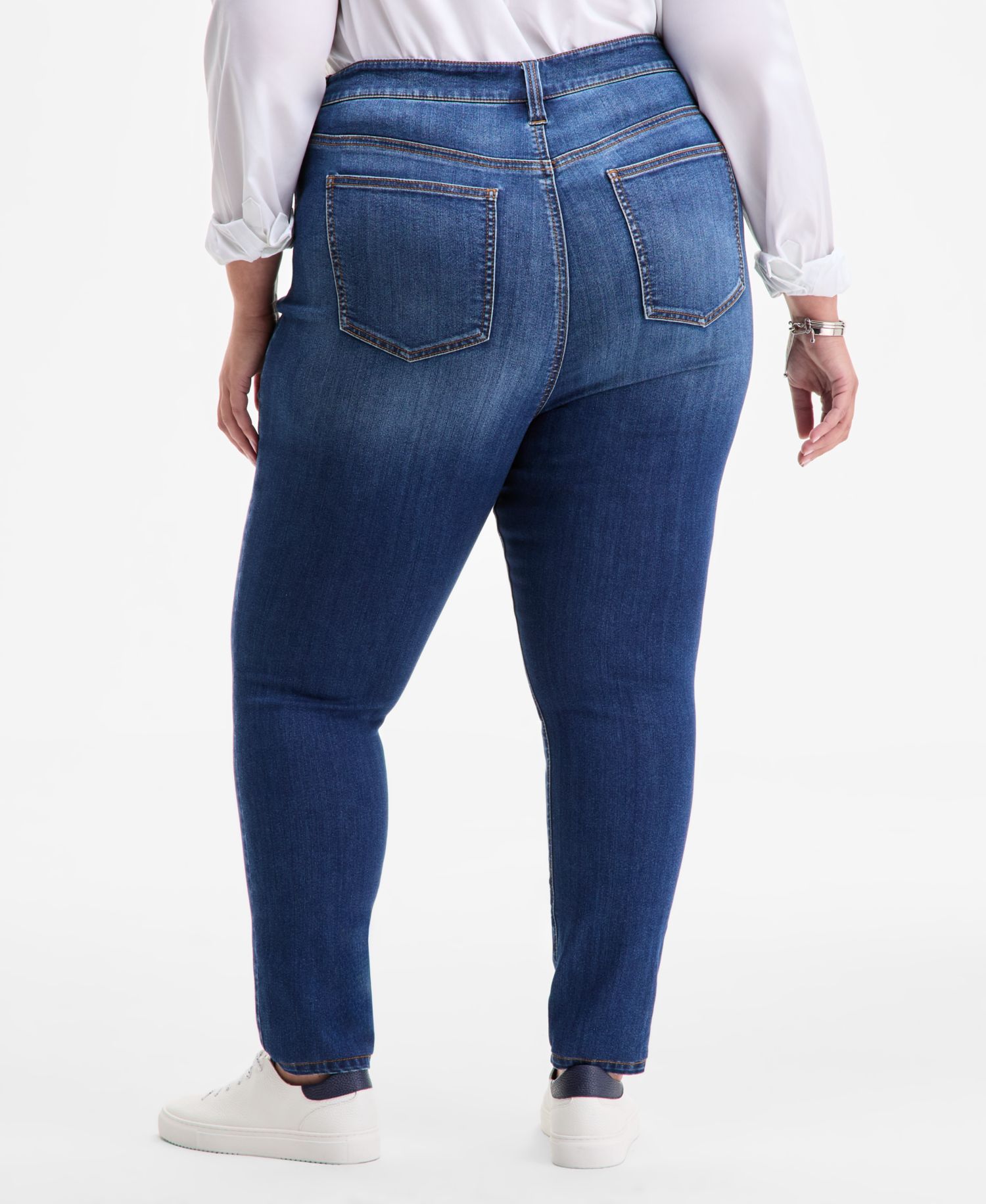 Trendy Plus Size Mid-Rise Skinny Jeans