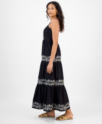 Petite Cotton Corset Knit Maxi Dress, Macy's Exclusive 