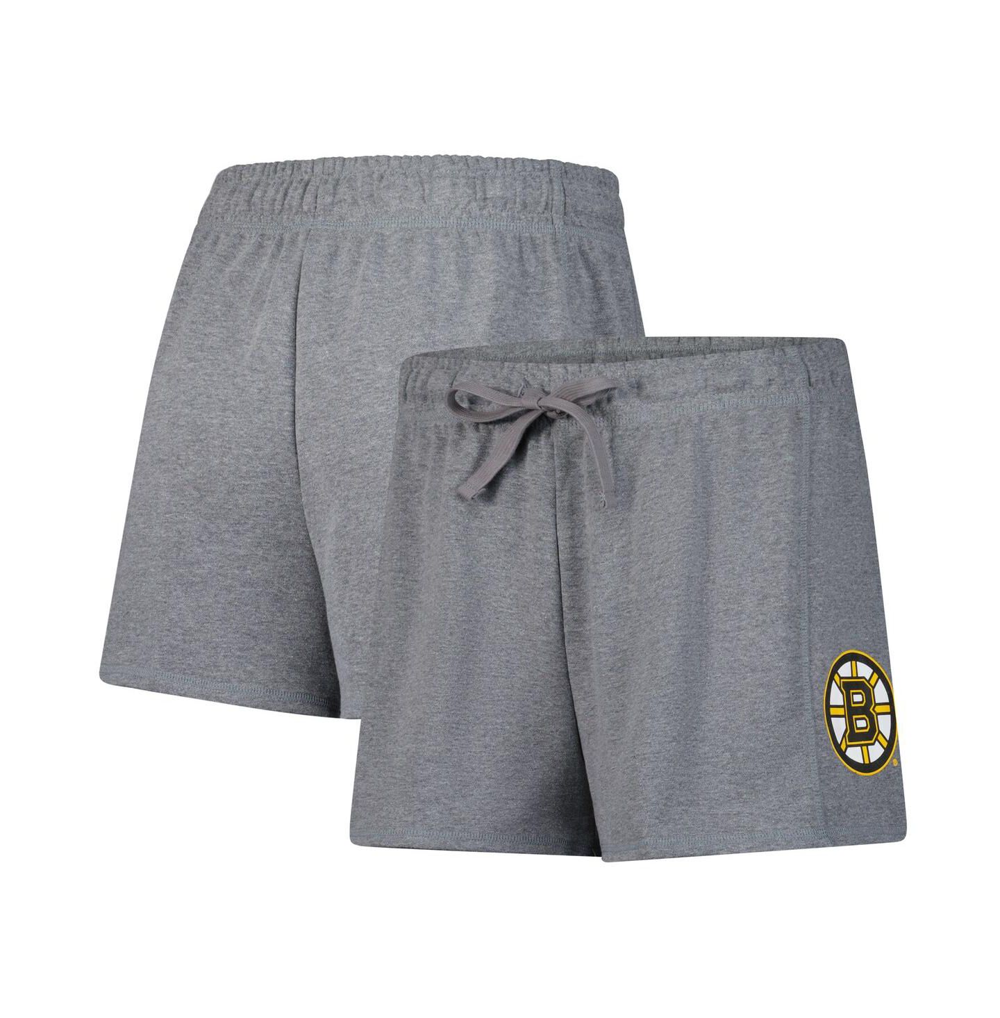 Женские шорты Fanatics Heather Gray Boston Bruins Logo — фото 1