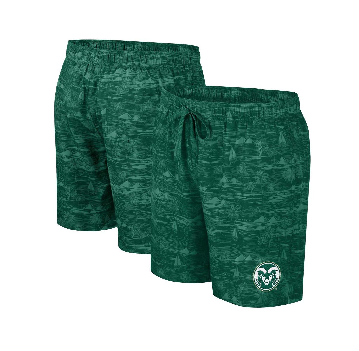 Men's Green Colorado State Rams Ozark Swim Shorts