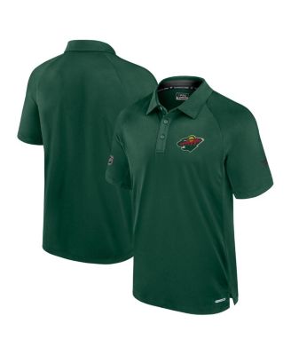 Fanatics - Men's Green Minnesota Wild Authentic Pro Rink Polo Shirt