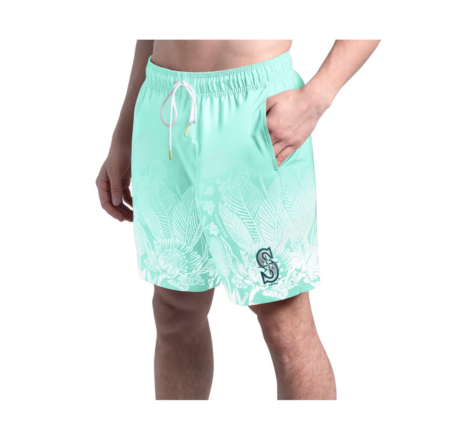 Men's Mint Seattle Mariners Lagoon Fiesta Swim Shorts