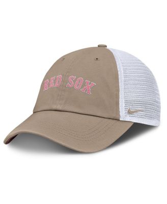 Nike - Men's and Women's Khaki/White Boston Red Sox Club Trucker Adjustable Hat