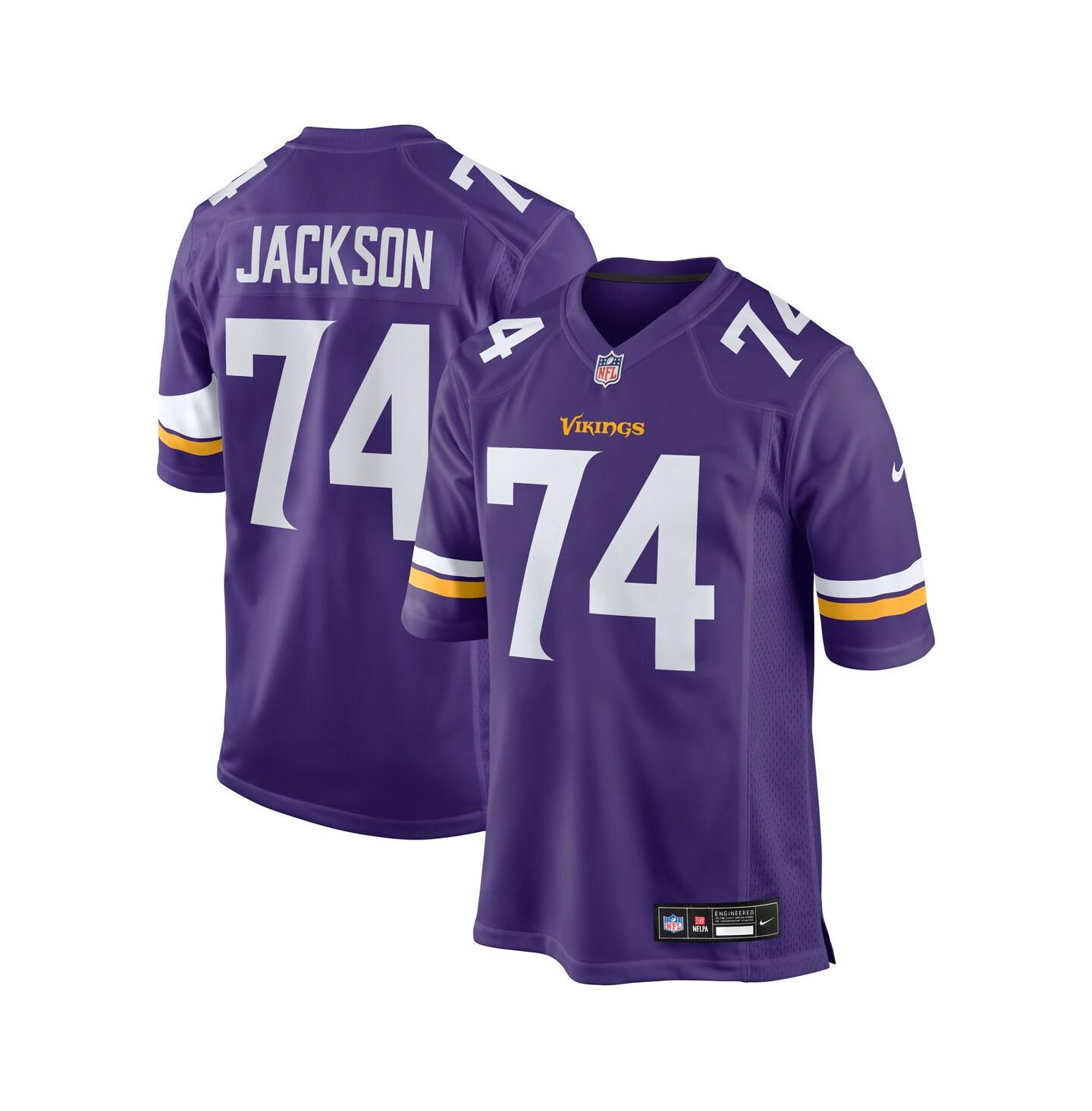 Мужской топ Nike Donovan Jackson Purple Minnesota Vikings 2025 NFL Draft First Round Pick Game Jersey — фото 1