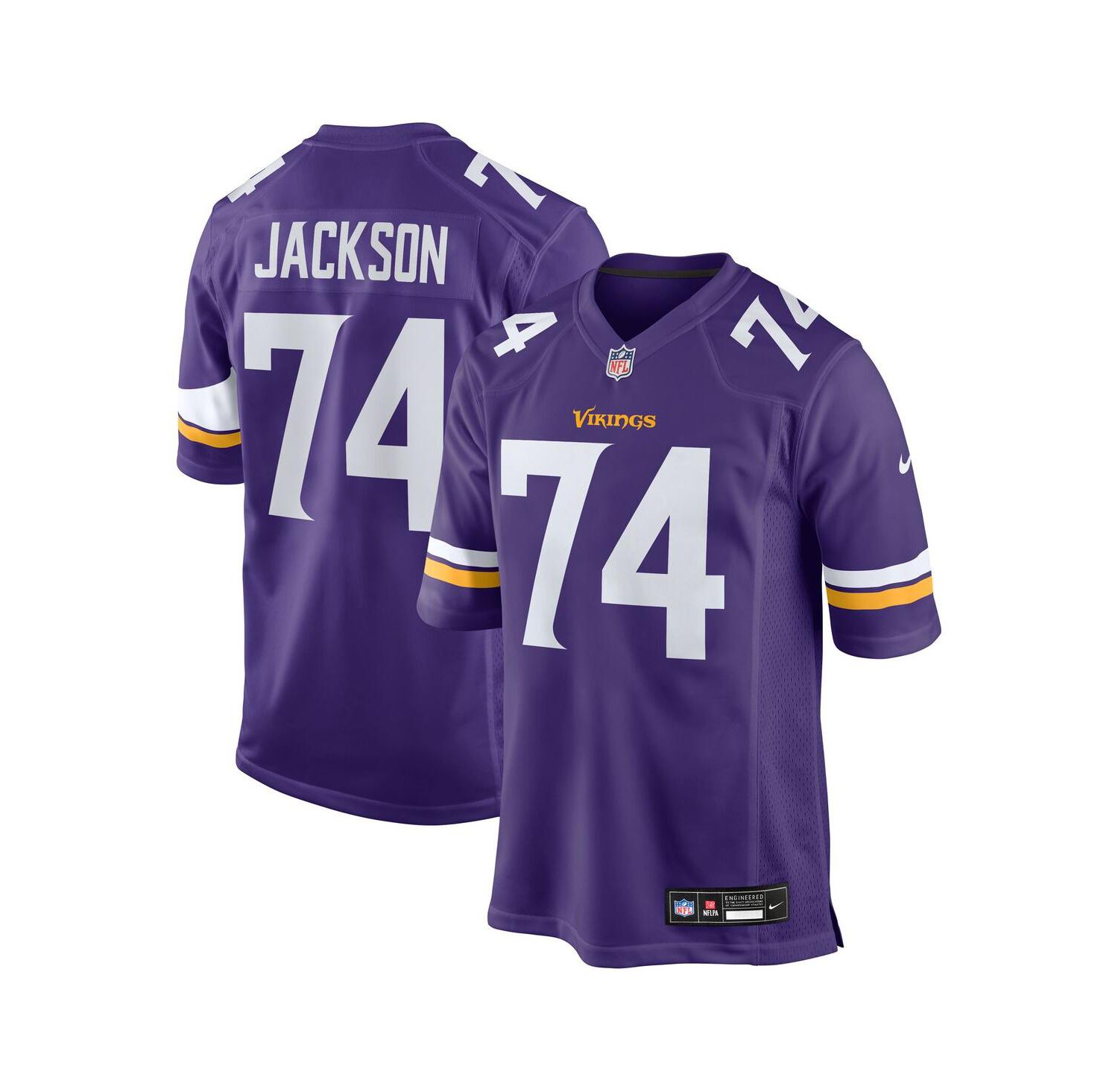 Men's Donovan Jackson Purple Minnesota Vikings 2025 NFL Draft First Round Pick Game Jersey