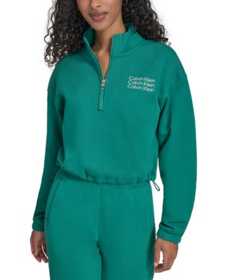 Performance Women's Mini Triple Logo Fleece Half-Zip Pullover Sweatshirt