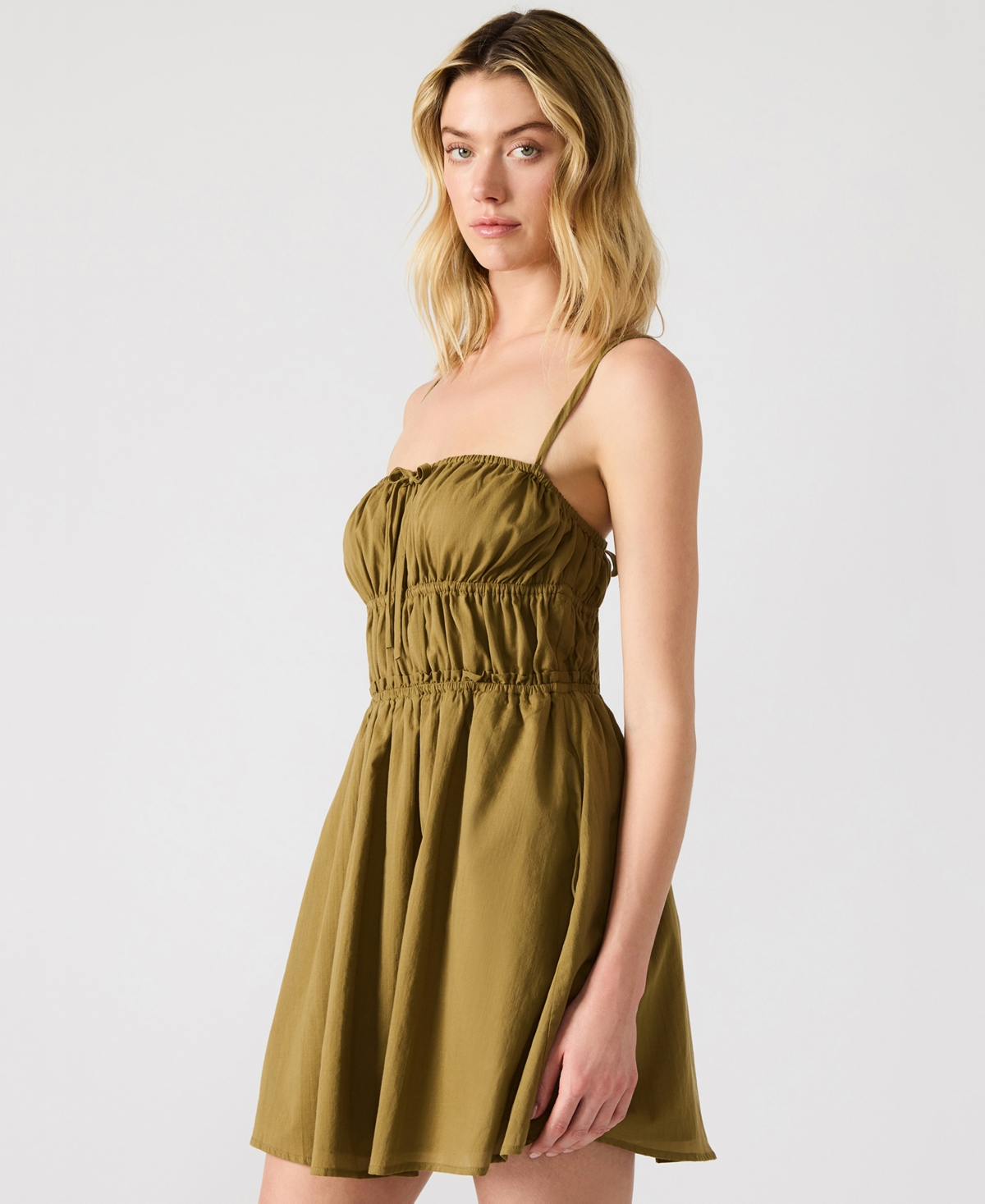 Steve Madden Heather Mini Dress In Green