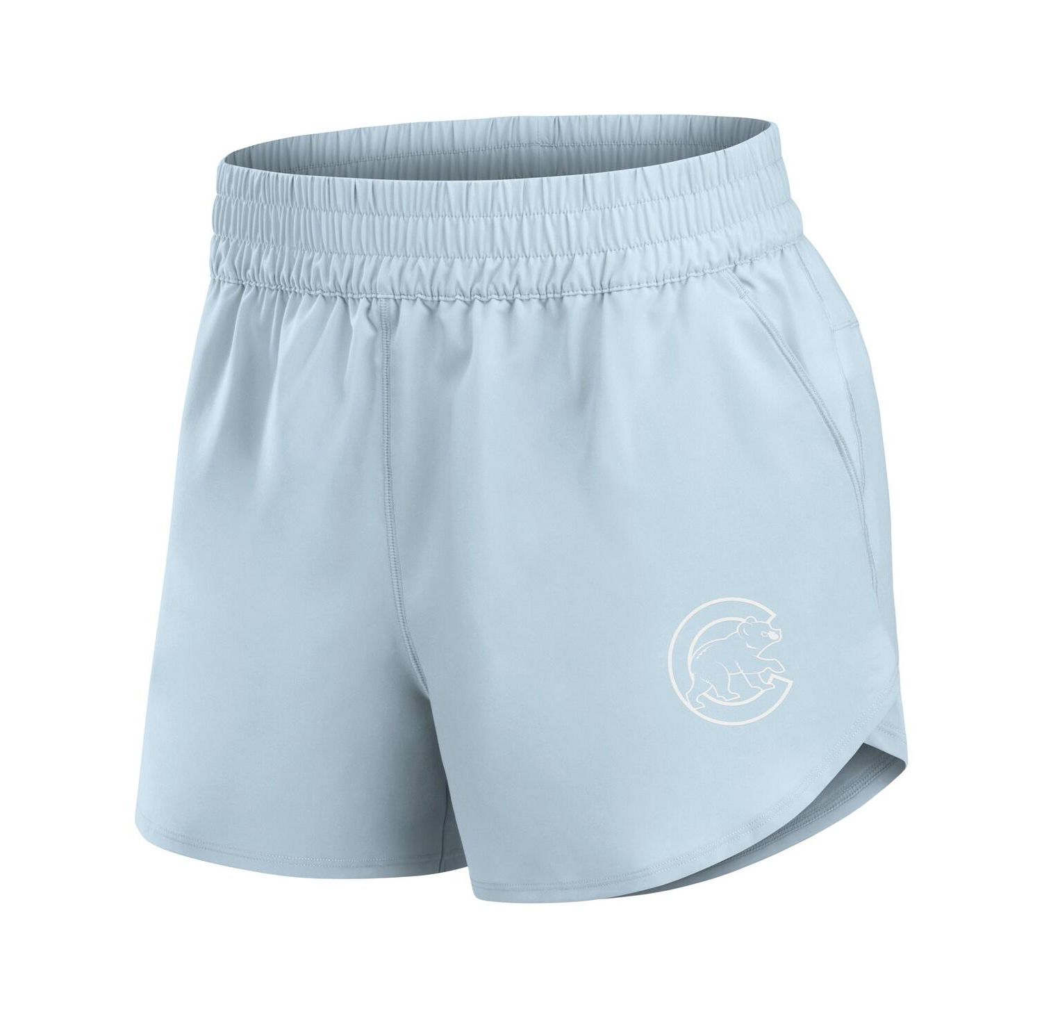 Women's Light Blue Chicago Cubs Studio Woven Vibe Shorts