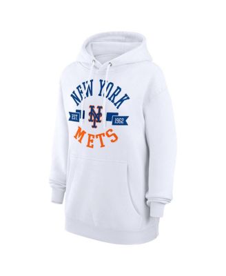 Women's&nbsp;White New York Mets City Graphic Pullover Hoodie