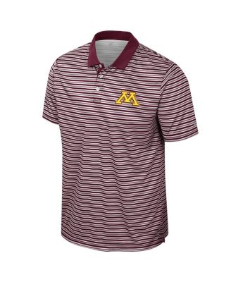 Men's Maroon Minnesota Golden Gophers Striped Polo Shirt
