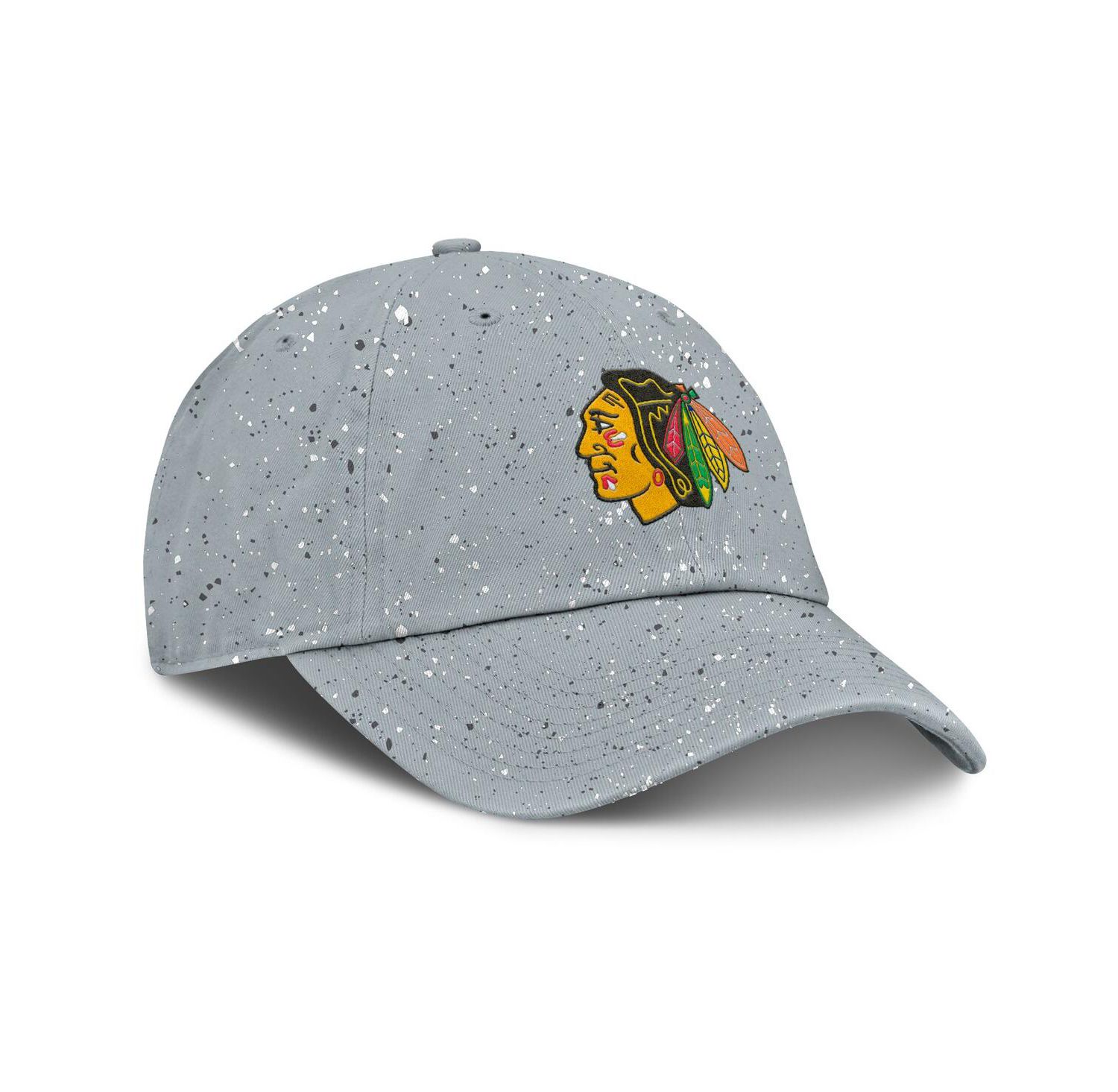 Women's Gray Chicago Blackhawks Heritage Snow Day Speckle Adjustable Hat