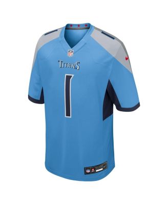 Men's Cameron Ward Light Blue Tennessee Titans 2025 NFL Draft First Round Pick Game Jersey