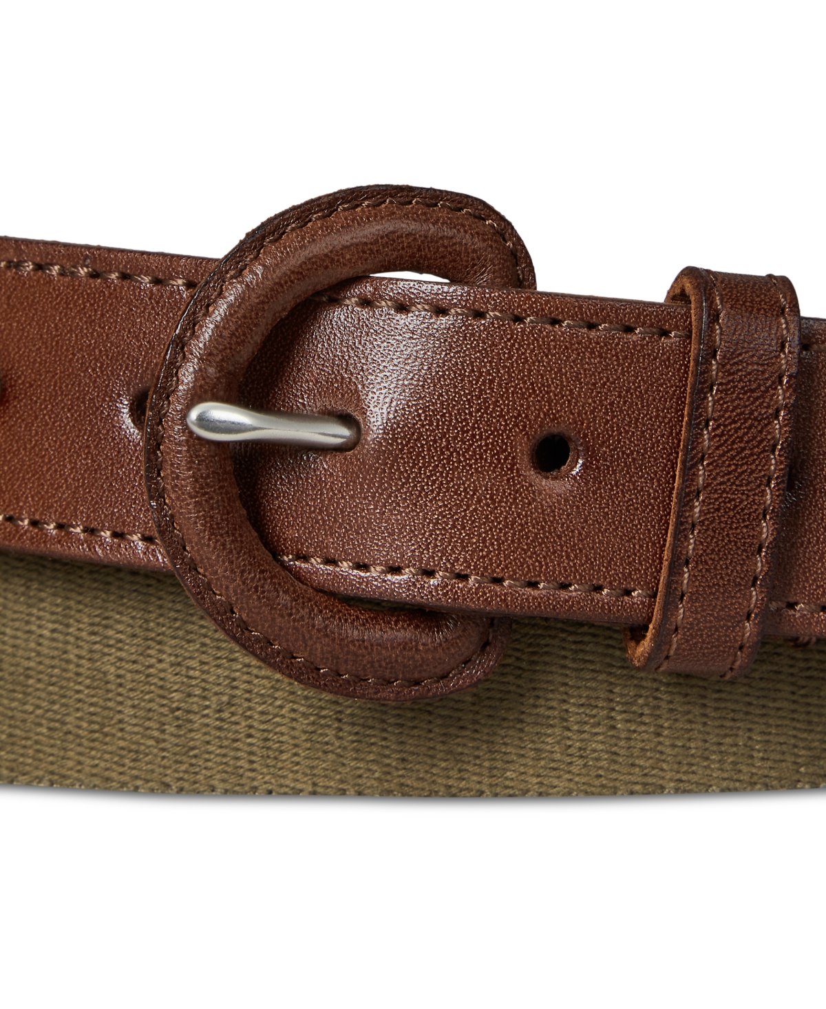 Polo Ralph Lauren Men's Webbed Cotton & Leather Belt In Green