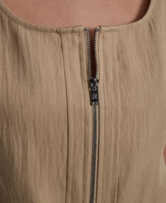 Women's Weathered Twill Square-Neck Top
