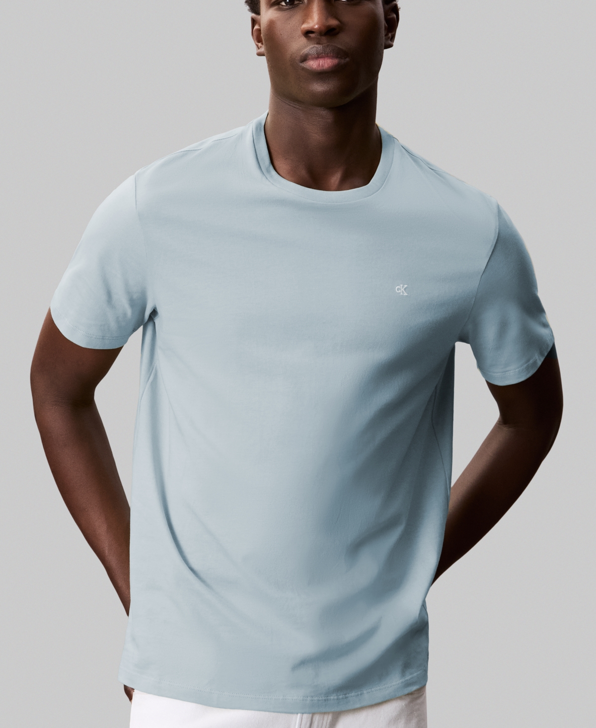 Calvin Klein Men's Smooth Cotton Solid Crewneck T-shirt