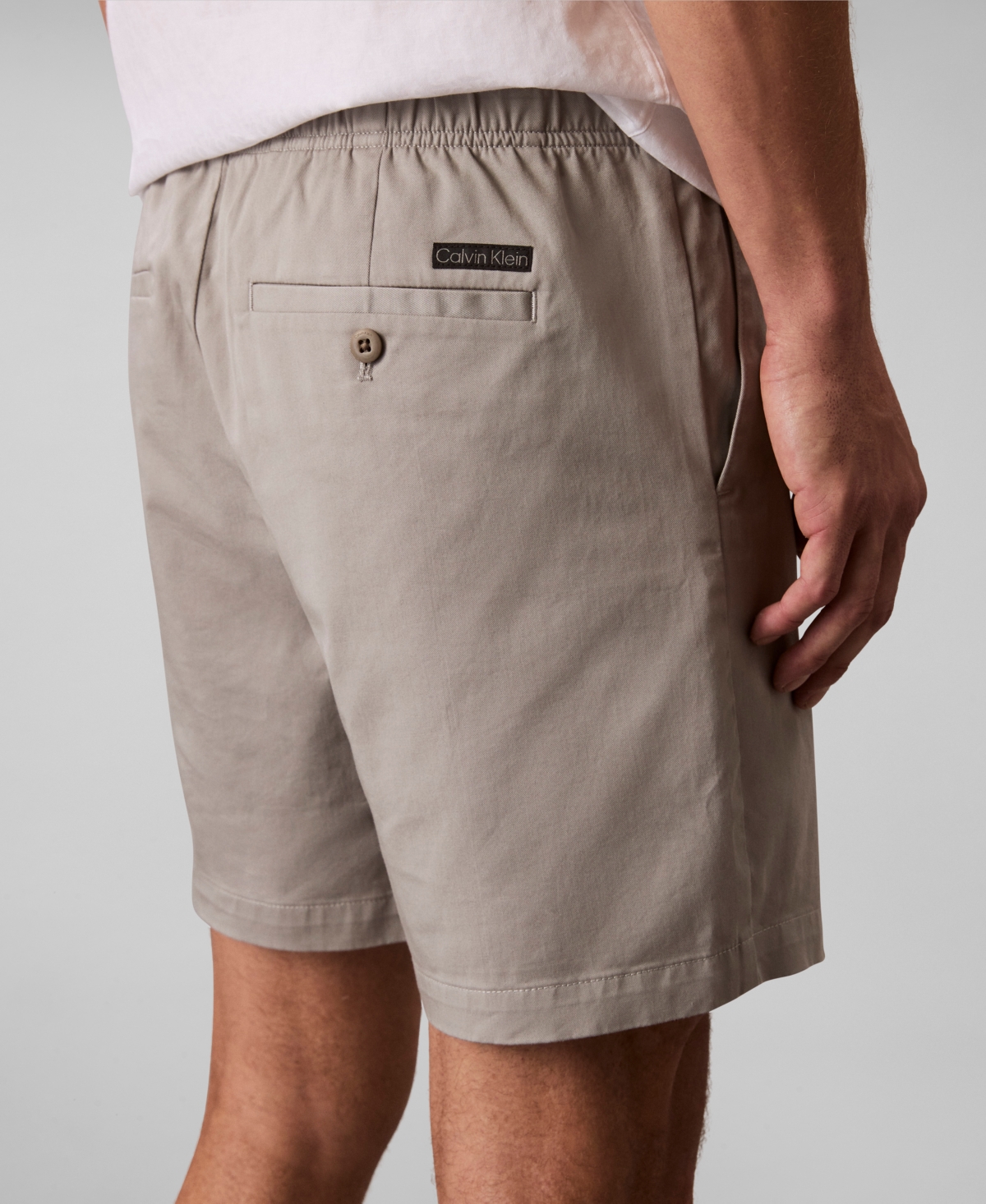 Calvin Klein Men's Brushed Cotton 7" Shorts In Brown