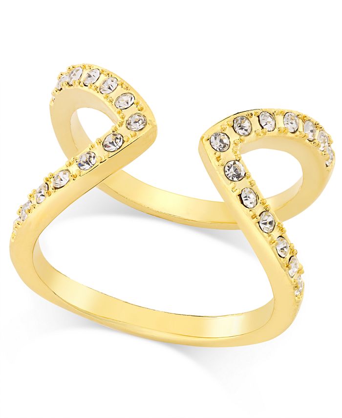 INC International Concepts I.N.C. GoldTone Pavé Crystal OpenStyle